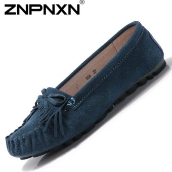 ZNPNXN Men's Fashion Slip-Ons & Loafers Leather Shoes Loafers Shoes Walking Shoes (White)  