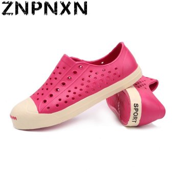 ZNPNXN Men's Fashion Slip-Ons & Loafers Shoes PU Materials Shoes Beach Shoes lovers Shoes (Pink)  