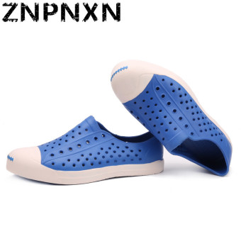 ZNPNXN Men's Fashion Slip-Ons & Loafers Shoes PU Materials Shoes Beach Shoes lovers Shoes (Blue)  
