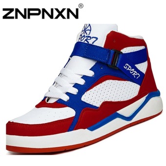 ZNPNXN Men's Fashion The new men to help high-board shoes?Red?  