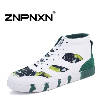 ZNPNXN Men's High-top Skater Shoes Casual Shoes (Green)  