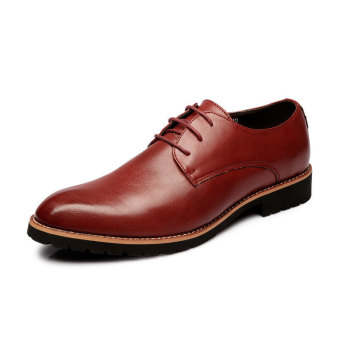 ZNPNXN Synthethic leather Brogues & Lace-Ups Casual Oxford Shoes (Red) - Intl  