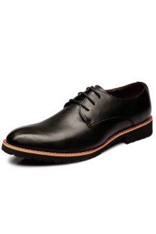 Znpnxn Synthethic leather Brogues & Lace-Ups Casual Oxford Shoes (Black) - Intl  