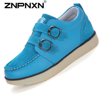 ZNPNXN Woman Fashion Heighten Casual Shoes (Blue)  