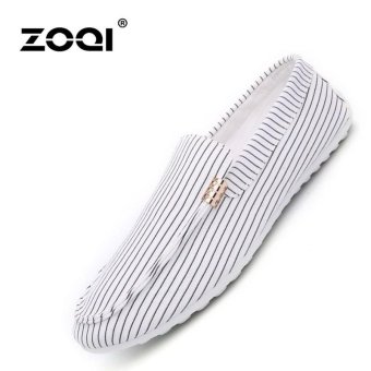 ZOQI Fashion Canvas Shoes Slip-Ons & Loafers(White) - intl  