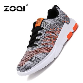 ZOQI Men's Fashion Hollow Running Shoes Damping Sports Shoes(Grey) - intl  