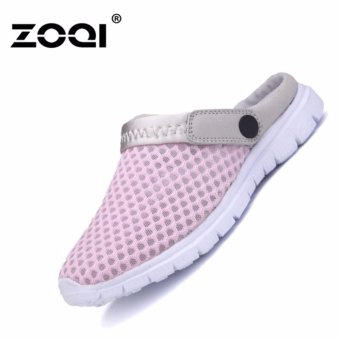 ZOQI Men's Fashion Hollow Slip-Ons Mesh Shoes(Pink) - intl  