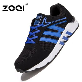 ZOQI Men's Fashion Shoes Sneakers Lightweight net sports shoes(Black&blue) - intl  