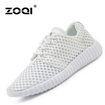 ZOQI Musim Panas Mode Wanita Sepatu Kets Sepatu Olahraga Kasual Yang Nyaman Untuk Bernapas (Putih).  