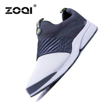 ZOQI Soft Bottom Running Shoes Simple And Breathable Fashion Sneaker(Grey) - intl  