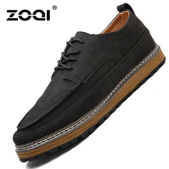 ZOQI Summer Man's Formal Low Cut Shoes Fashion Casual Comfortable Shoes-Black  