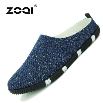 ZOQI Summer Man's Slip-Ons&Loafers Fashion Casual Breathable Comfortable Shoes-Dark Blue  