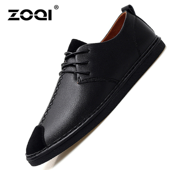 ZOQI Summer Man's Slip-Ons&Loafers Fashion Casual Breathable Comfortable Shoes(Black)  