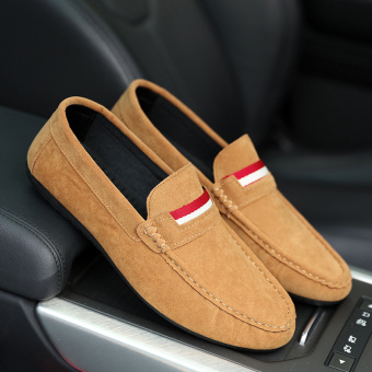 ZUNCLE Men's Driving Casual Flat shoes (Khaki)  
