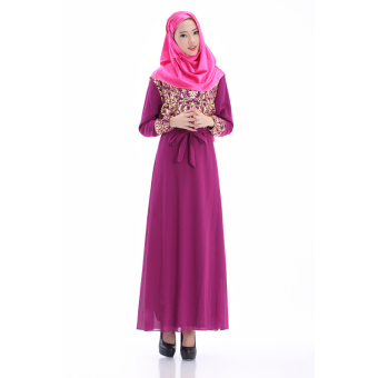 ZUNCLE Muslim Women dress robe Dubai(Purple)  