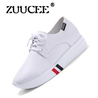 ZUUCEE 2017 Korean fashion wild little white shoes female spring new thick single shoes casual white shoes low shoes(white)  