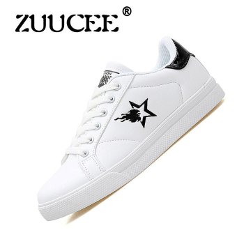 ZUUCEE 2017 new small white shoes spring and autumn sports and leisure board shoes summer Korean version of the British tide brand wild trend shoes shoes(black)  