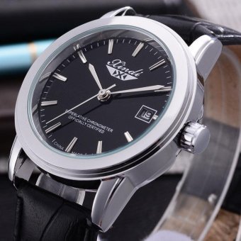 1 pcs The number of factory direct series three needle's belt business men watch new simple calendar - intl  