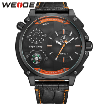 [100% Genuine]WEIDE 1507 Men Watches Top Brand Luxury Men Military Wrist Watches Leather Men Sports Casual Watch Waterproof UV1507 - intl  