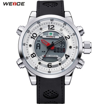 [100% Genuine]WEIDE Sport Watch Brand Dual Time Zone Men Quartz Digital Multimeter Waterproof Outdoor Military Watches Men Wristwatch 3315 - intl  