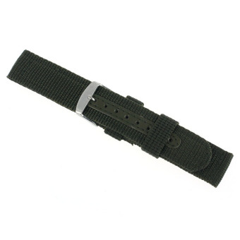 18mm Nylon Wrist Watch Band Strap For Watch Stainless Steel Buckle Green  