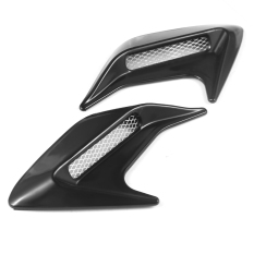 2 Colors 1 Pair Car Decorative Air Scoop Flow Intake Hood Vent Universal DIY Car Decorative Style 3D Sticker Decal car sticker black