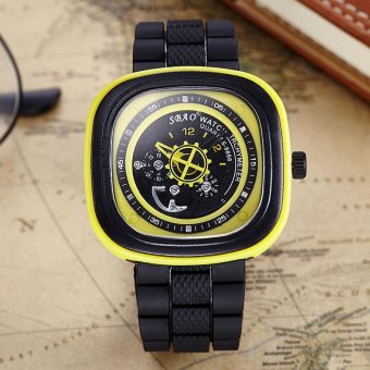 2 pcs With a plastic case watch factory direct dial Friday can be customized logo leisure men's Watch - intl  