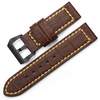 24mm Genuine Calf Leather Vintage Watch Band Strap fit PAM Luminor 44 Men  