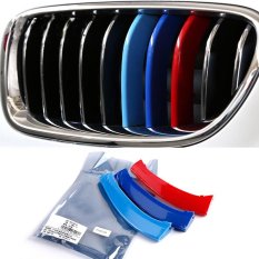 3-color Front ABS Car Front Grille Buckle Cover DIY Decal For BMW 3 Series 11 Bars - Intl