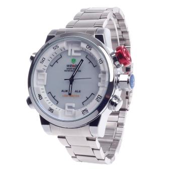 360DSC WEIDE WH-23093AMT Water Resistant Alarm Sport Watch for Man Silver - intl  