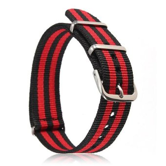 3pcs Universal 18mm Durable Men's Military Nylon Wrist Watch Band Strap 260mm 18# - intl  