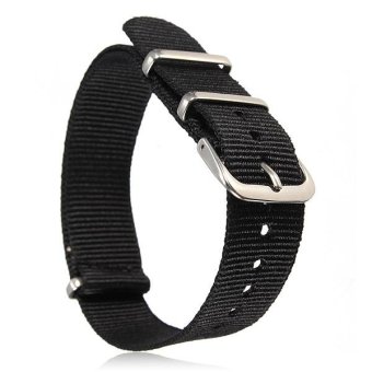 3pcs Universal 18mm Durable Men's Military Nylon Wrist Watch Band Strap 260mm 30# - intl  