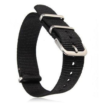 5pcs Universal 18mm Durable Men's Military Nylon Wrist Watch Band Strap 260mm 30# - intl  
