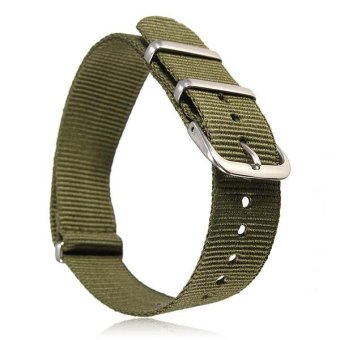 5pcs Universal 18mm Durable Men's Military Nylon Wrist Watch Band Strap 260mm 31# - intl  