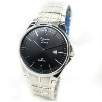 Alexandre Christie - Jam Tangan Wanita - Silver-Hitam - Stainless Steel - 8507  