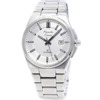 Alexandre Christie - Jam Tangan Wanita - Silver-Putih - Stainless Steel - 8506  