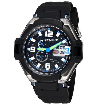 Analog and Digital Dual Movement Swimming Outdoor Sports Watches for men ss67606_Blue  