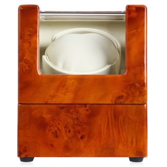 Automatic Wooden Watch Winder Display Box Deluxe Flipping Transparent Cover Jewelry Storage Case  