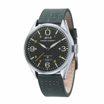 AVI-8 HAWKER HARRIER II AV-4040-08 Men's Army green Genuine Leather Strap / Nylon Nato Strap Watch - intl  