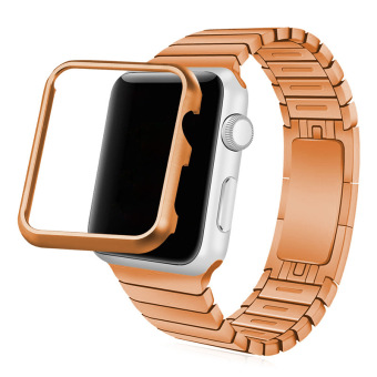 Bandmax Watch Band for Apple Watch 42MM Rose Gold Plated With Case Gift Fashion Accessories (Rose Gold)  