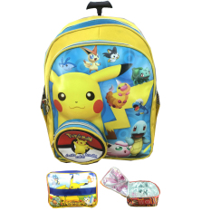 ... 3d Timbul Source · BGC Pokemon Go Pikachu 3 Kantung Tas Troley Sekolah Anak TK Lunch Bag ALuminium Tahan
