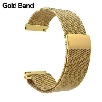 BODHI Mesh Stainless Steel Strap Band + Metal Frame for Fitbit Blaze Wrist Watch Gold Band - intl  