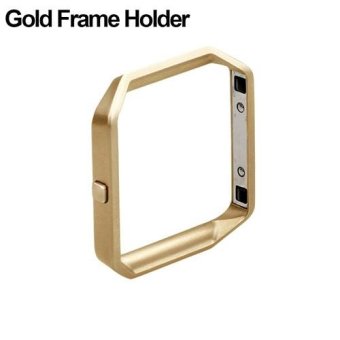 BODHI Mesh Stainless Steel Strap Band + Metal Frame for Fitbit Blaze Wrist Watch Gold Frame Holder - intl  
