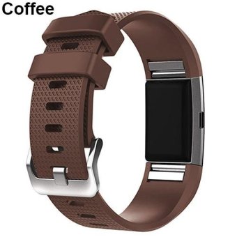 BODHI Silicone Sports Bracelet Strap Band Replacement Wrist Strap Watchband for Fitbit Charge 2 (Coffee) - intl  