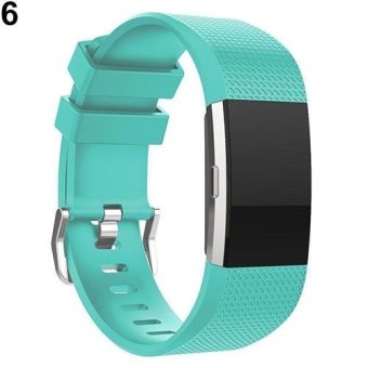 BODHI Sports Silicone Watch Band Replacement for Fitbit Charge 2 (Mint Green Band) - intl  