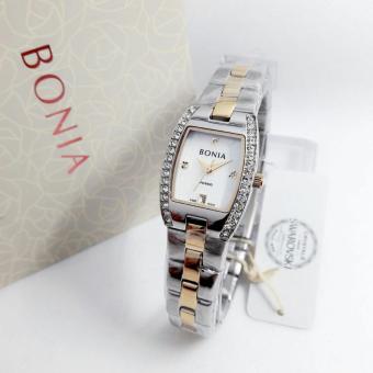 Bonia BN 2157 Jam Tangan Kombinasi Wanita Stainless Steel Gold-Siver  