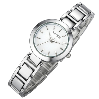 Brand YaQin Women Watch Female Fashion Simple Watches Classical Clock Bracelet Quartz Watch (White) - intl  