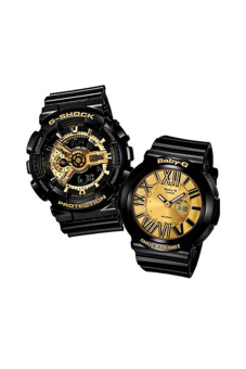 Casio G-Shock & Baby-G Men's Women's GA-110GB-1A & BGA-160-1B Couple Resin Strap Watch Black  