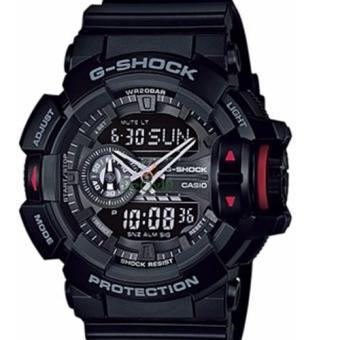 Casio G-Shock GA-400-1B - Jam Tangan pria - Black - Strap Resin  
