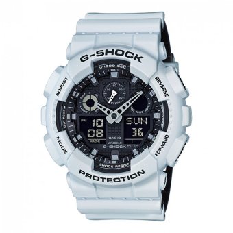 Casio G-Shock Men's White Resin Strap Watch GA-100L-7A  